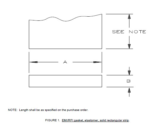 M83228/009 solid rectangle emi gasket