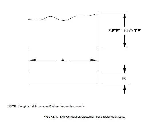 M83228/009 solid rectangle emi gasket