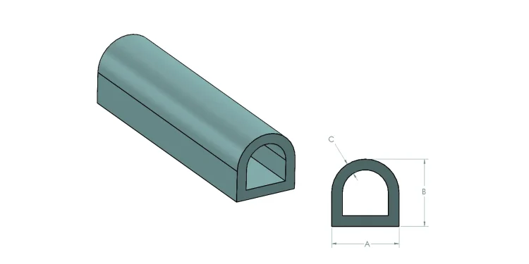 hollow D EMI gaskets | MIL-DTL-83528 D-shape